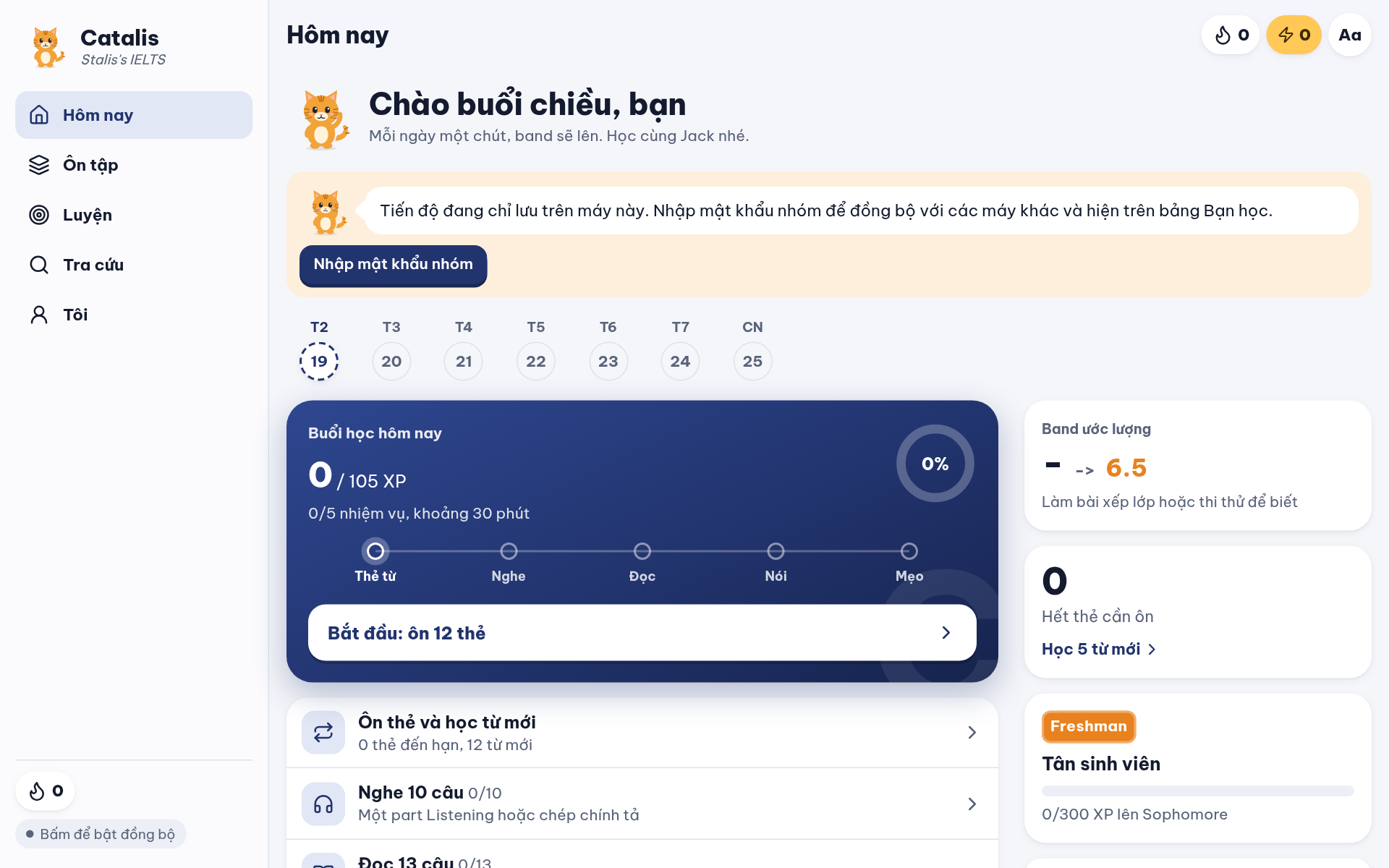 Catalis daily dashboard
